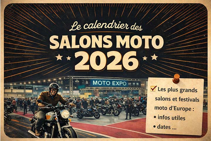 Calendrier des salons et événements moto en 2026.