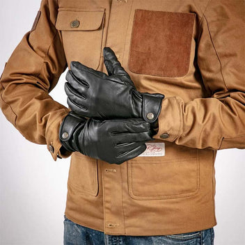 Gants moto hiver homme Age of Glory Carpenter noir.