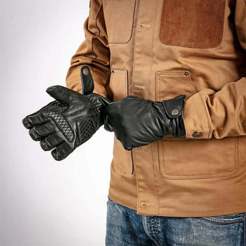 Gants moto hiver homme Age of Glory Carpenter noir.