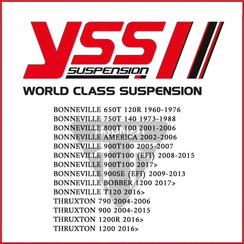 Amortisseurs pour TRIUMPH Bonneville et Thruxton | YSS - blackpines.fr