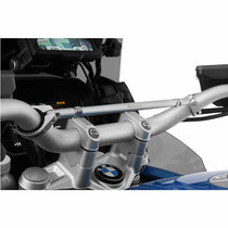 Barre centrale de guidon moto Wunderlich 250mm argent. Blackpines.fr