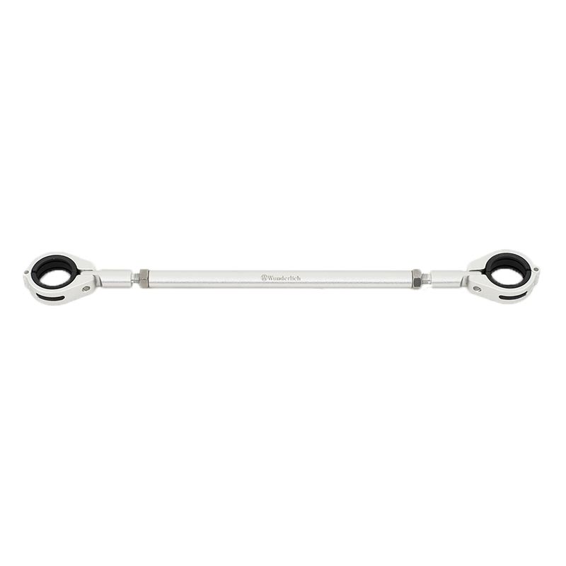 Barre centrale de guidon moto Wunderlich 250mm argent. Blackpines.fr