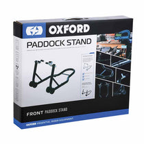 Bequille atelier moto roue avant Oxford OX287. Blackpines.fr