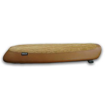 Selle plate Classique marron diamant Bonvent Motorbikes pour Interceptor et Continental GT. Blackpines.fr