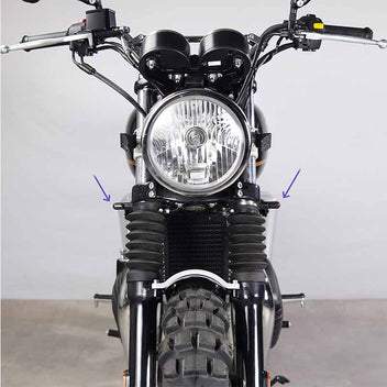 Plaque de phare Full LED + support clignotant + support de relocalisation Compteur RE 650 | Bonvent Motorbikes - blackpines.fr