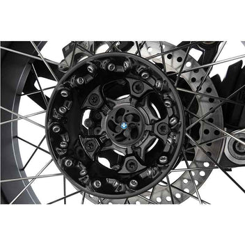 cache moyeu Tornado noir Wunderlich pour moto BMW. Blackpines.fr