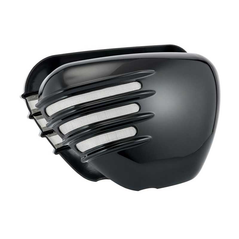 Caches lateraux moto noirs brillants Motone Customs pour Triumph. Blackpines.fr