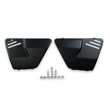 caches lateraux street scrambler noir mat. Blackpines.fr