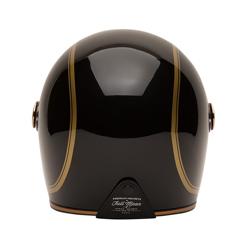 Casque moto integral Full Moon 2 noir et or de Marko Helmets. Blackpines.fr