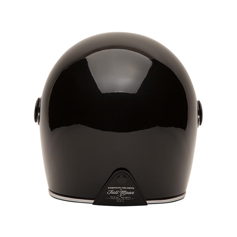 Casque moto integral Full Moon 2 noir avec interieur rouge Marko Helmets. Blackpines.fr