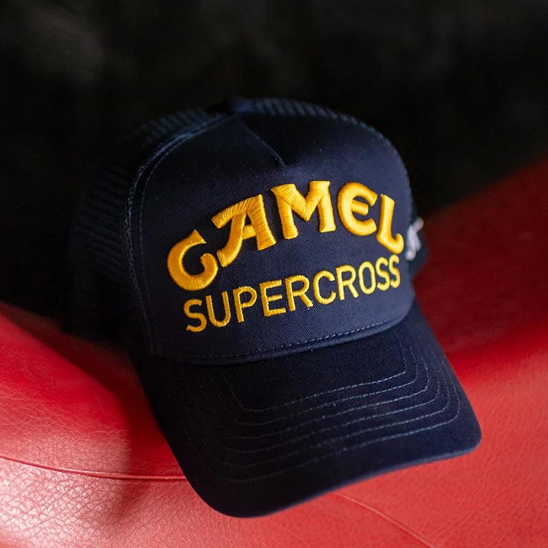 Casquette Supercross JT Racing USA bleue.