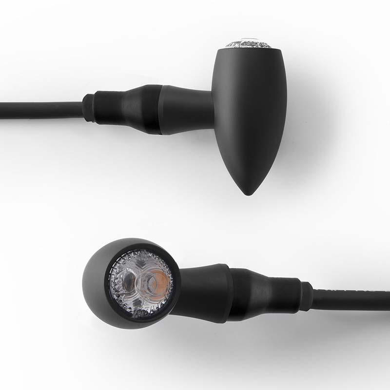 Clignotant moto CLUB S Rrizoma noir FR155B. Blackpines.fr