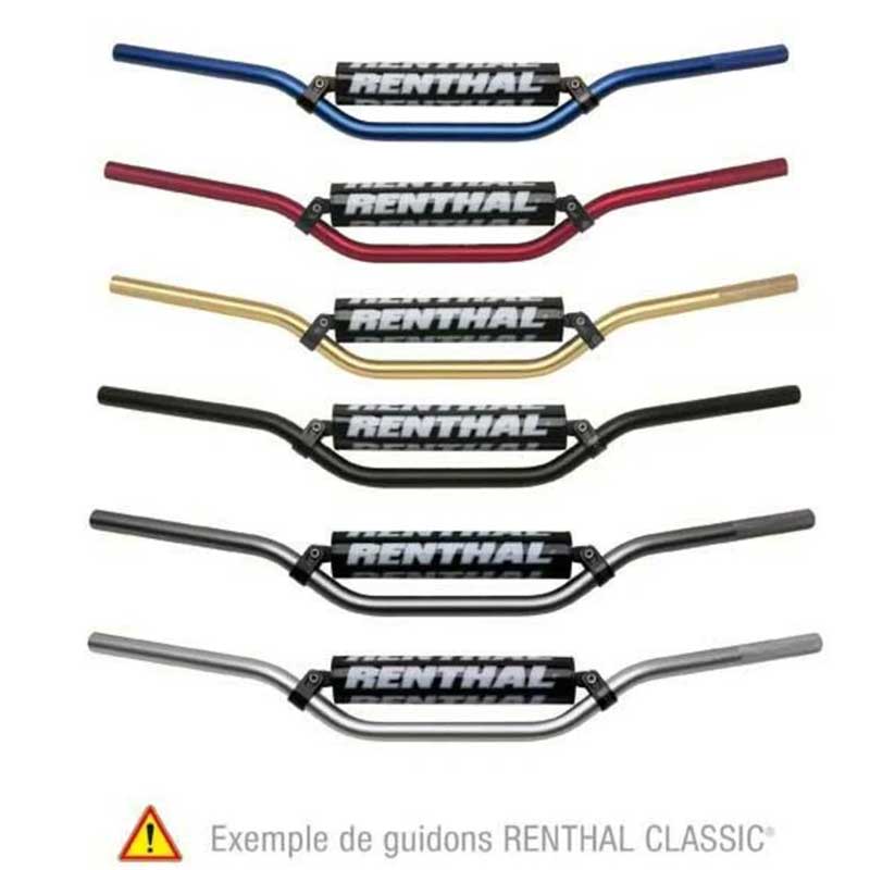 Couleurs guidon moto MX enduro Low Renthal. Blackpines.fr