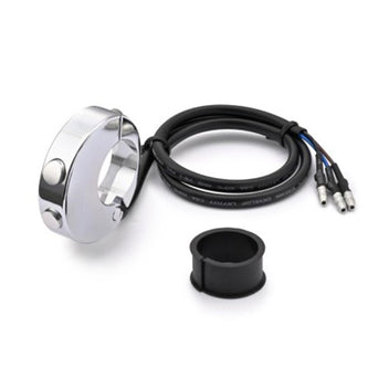 Commodo chrome 2 boutons Daytona pour compteurs Velona. Blackpines.fr