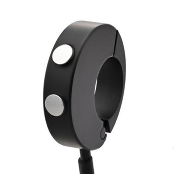 Commodo noir 2 boutons Daytona pour compteurs Velona. Blackpines.fr