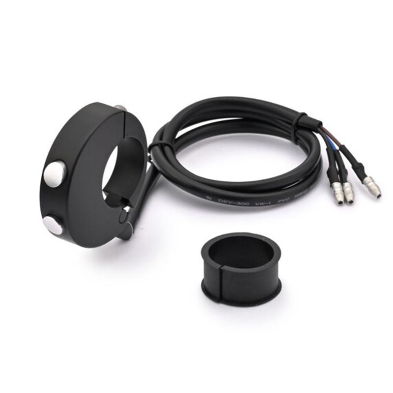 Commodo noir 2 boutons Daytona pour compteurs Velona. Blackpines.fr