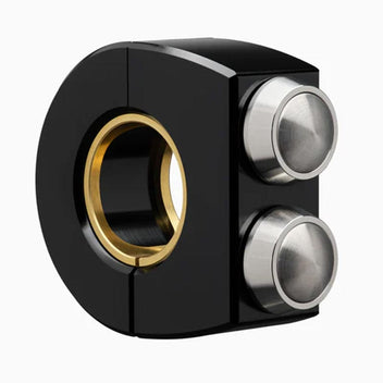 Commodo noir Motogadget Mo.Switch Plain avec deux boutons-poussoirs argent.