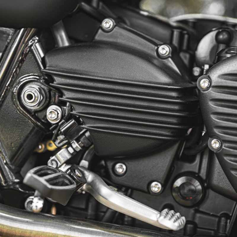 Cache-pignon STREAMLINER noir Motone Customs. Blackpines.fr