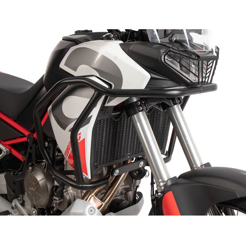 Crash bar noir Hepco & Becker pour réservoir Aprilia Tuareg 660.