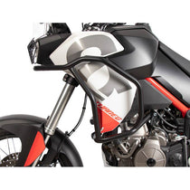 Crash bar noir Hepco & Becker pour réservoir Aprilia Tuareg 660.