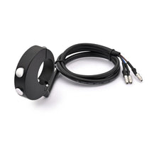 Commodo noir 2 boutons Daytona pour compteurs Velona. Blackpines.fr