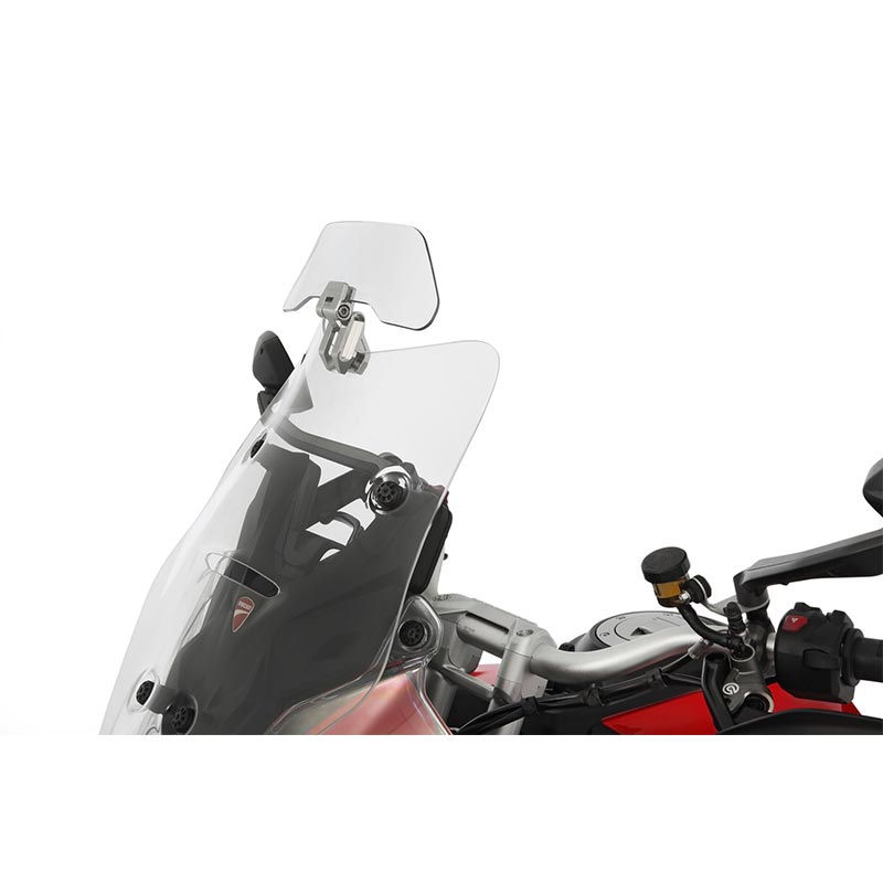Deflecteur bulle moto Wunderlich Vario Ergo+ argent. Blackpines.fr