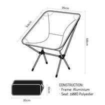 Dimensions chaise de camping Oxford OX759. Blackpines.fr