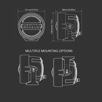Kit phares additionnels 2 positions code/phare LPW 530 LED | PIAA - blackpines.fr