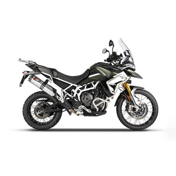 Échappement haut Zard pour Triumph Tiger 900 avec embout carbone.