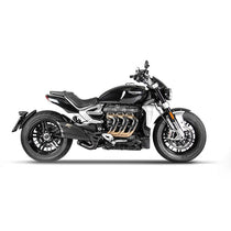 Échappement double sortie noir Zard pour Triumph Rocket 3 2020-2023.