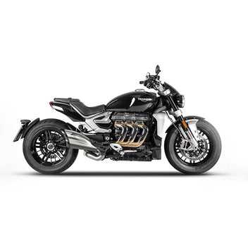 Échappement double sortie satiné Zard pour Triumph Rocket 3 2020-2023.