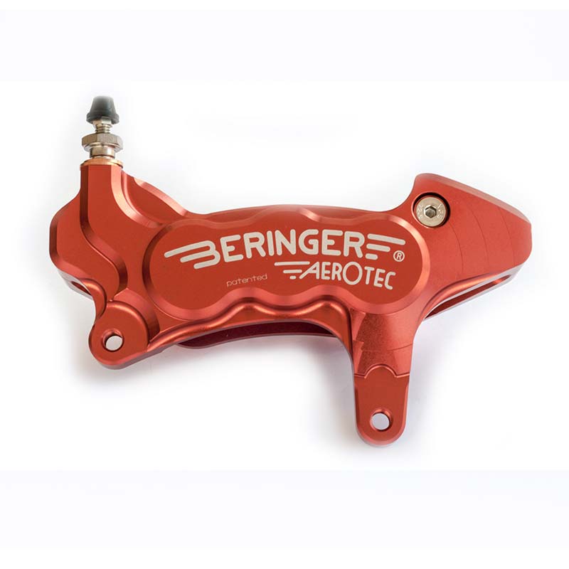 Etrier 6 pistons 27mm axial Aerotec Beringer xra rouge. Blackpines.fr