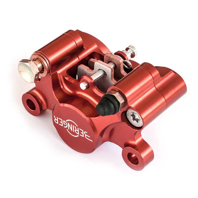 Etrier rouge 2 pistons Ø27mm gamme 2D1 Beringer. Blackpines.fr
