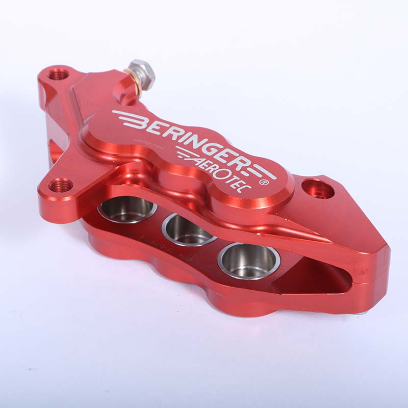 Etrier 6 pistons 27mm axial Aerotec Beringer s11a rouge. Blackpines.fr