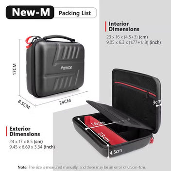 Dimensions de l'étui de transport universel semi-rigide pour tablette 7 à 10 pouces.