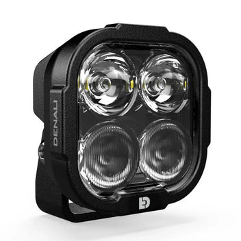 feu additionnel moto LED blanc Denali DL4. Blackpines.fr