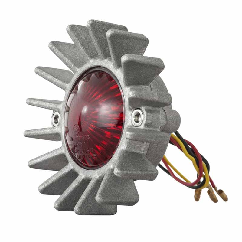 Feu arrière moto LED BIG FIN Shot Blast Motone Customs. Blackpines.fr