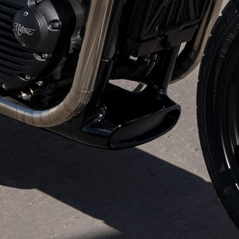 Kit bas de carenage FORTYNINER pour Triumph Modern Classic Motone Customs. Blackpines.fr