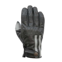 Gants moto en cuir homologues Miles noir et gris Age of Glory. Blackpines.fr