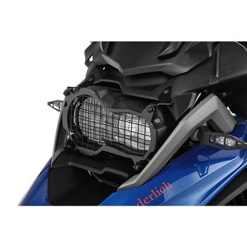 Grille de protection rabattable pour phare moto BMW r1250gs et r1200gs. Blackpines.fr