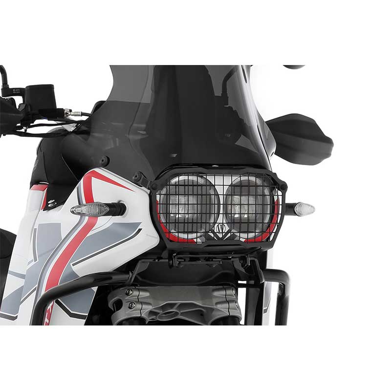 Grille de protection phare moto Wunderlich pour Ducati DesertX. Blackpines.fr