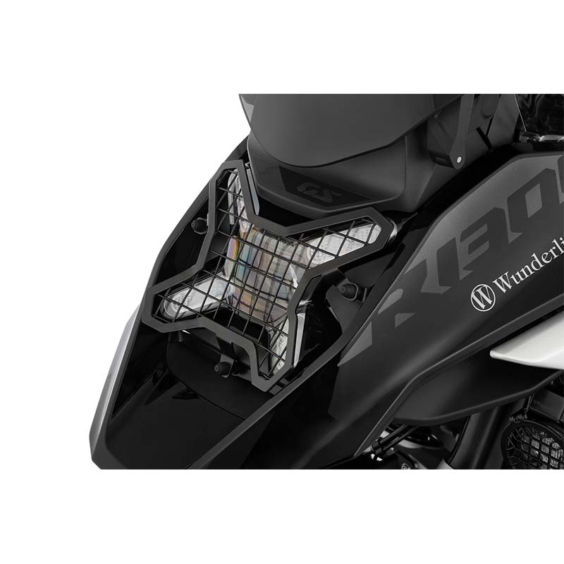 Grille de protection amovible pour phares LED de BMW R1300GS. Blackpines.fr