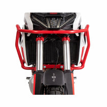 Crash bar rouge Hepco & Becker pour réservoir Aprilia Tuareg 660.