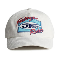 Casquette JT Racing USA Factory Rider white corduroy.