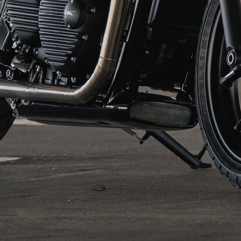 Kit bas de carenage FORTYNINER pour Triumph Modern Classic Motone Customs. Blackpines.fr