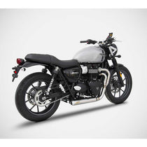 Ligne d'échappement Cross Zard pour Triumph Speed et Street Twin. Blackpines.fr
