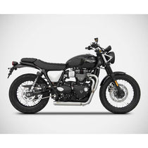 Ligne echappement bas Zard pour Triumph Street Scrambler et Scrambler 900. Blackpines.fr
