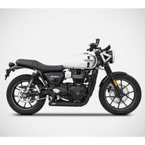 Ligne d'échappement Cross Zard pour Triumph Speed et Street Twin. Blackpines.fr