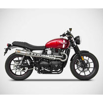 Ligne echappement Zard haute pour Triumph Speed et Street. Blackpines.fr