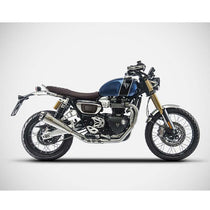 Ligne d'échappement basse Triumph Scrambler 1200 Zard. Blackpines.fr